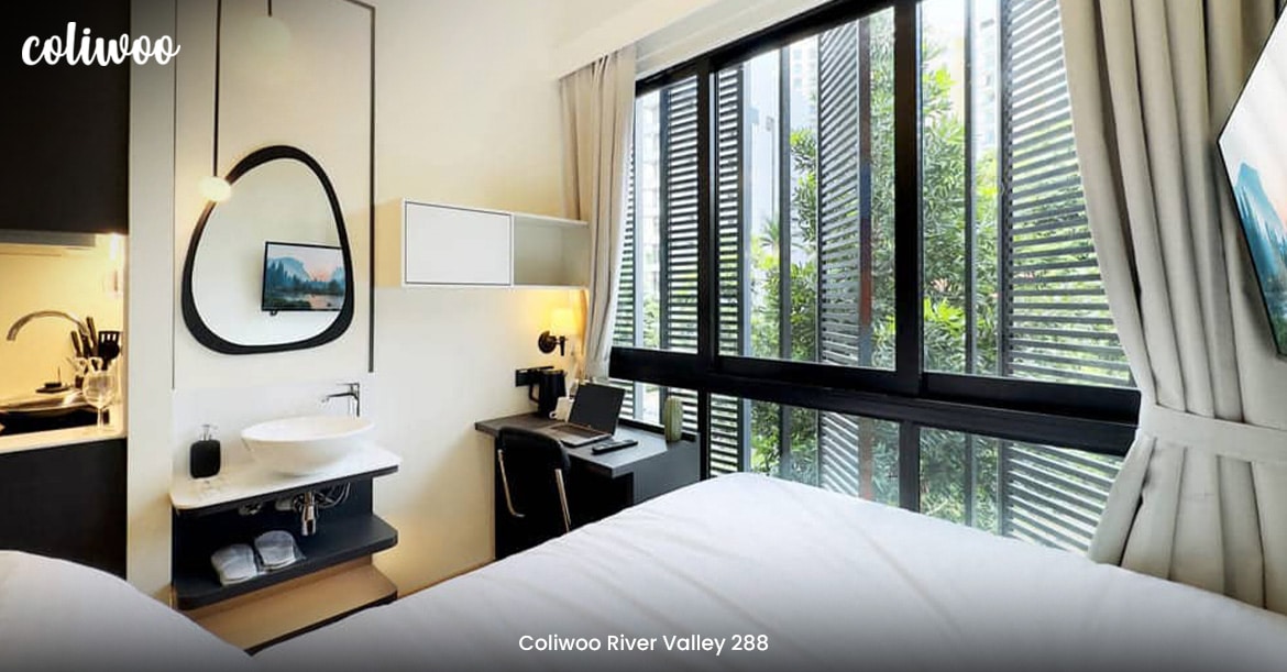 A furnished studio apartment at Coliwoo River Valley 288.